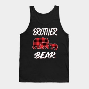 Brother Bear Red Plaid Christmas Pajama Matching Family Gift Tank Top